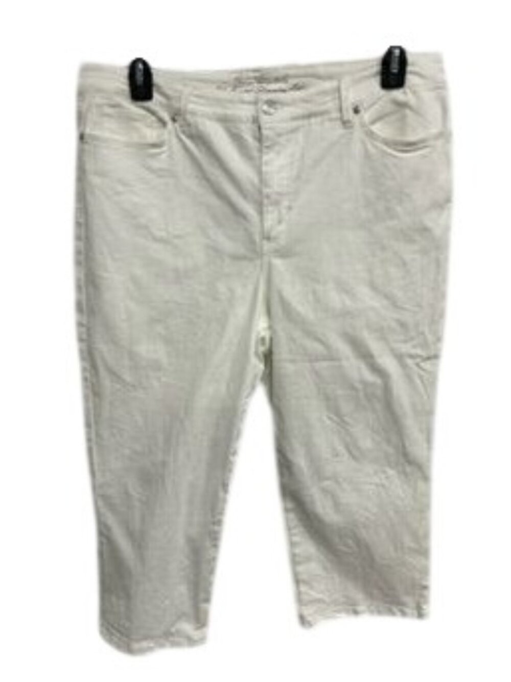 Gloria Vanderbilt 16 White Stretch Slimming Denim Capri Clean Girl Minimalist